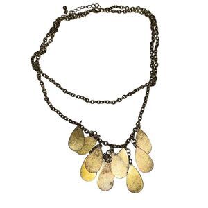 Philippe Audibert Vintage Golden Leaf Necklace